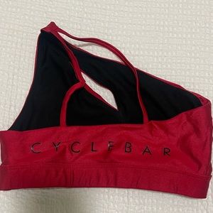 Cyclebar Red and Black Sports Bra